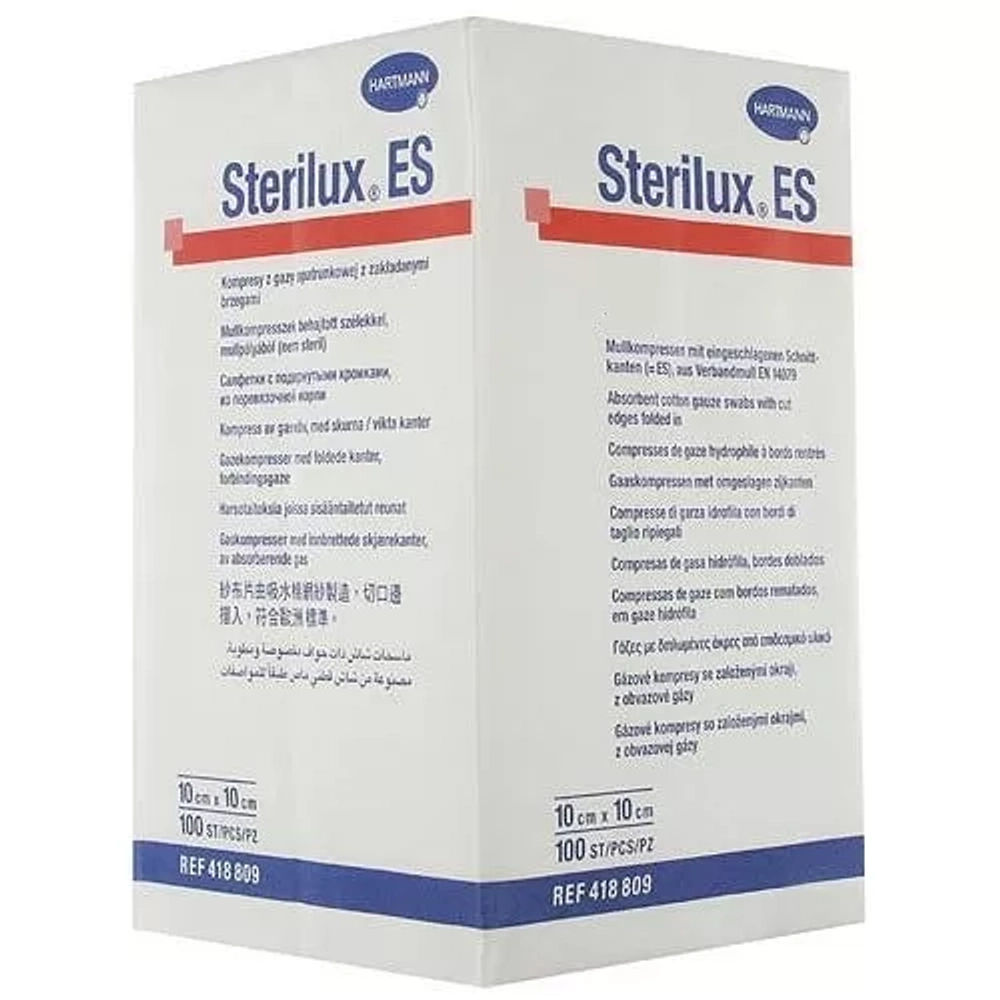 Салфетки нестерильные Paul Hartmann Sterilux ES 2050070 10х10 см 8 слоев 21 нить 100 шт