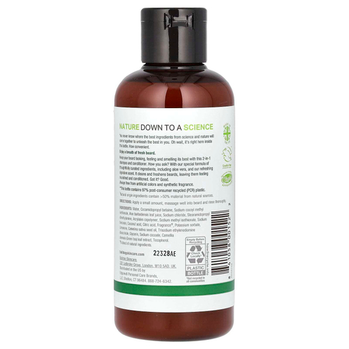 Bulldog Skincare For Men, оригинальный шампунь и кондиционер для бороды, для мужчин, 200 мл (6,7 жидк. унций)