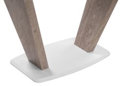 Обеденная группа Виргел светло-серый / белый / белая шагрень / дуб