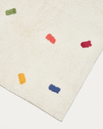 Ковер Epifania 100% белый хлопок с разноцветными точками 150 x 200 см