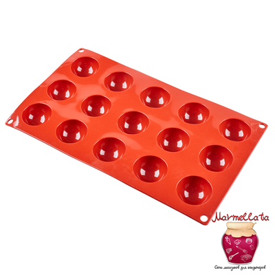 Форма силиконовая ПОЛУСФЕРА (15 фигур 40*20)