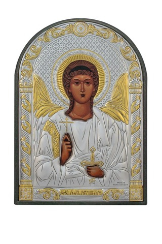 Ангел Хранитель, икона арочная, пластик 96х138