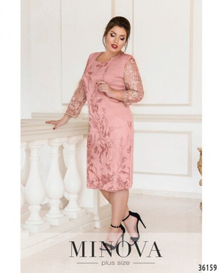 Платье 385А-пудра Minova Фото 2