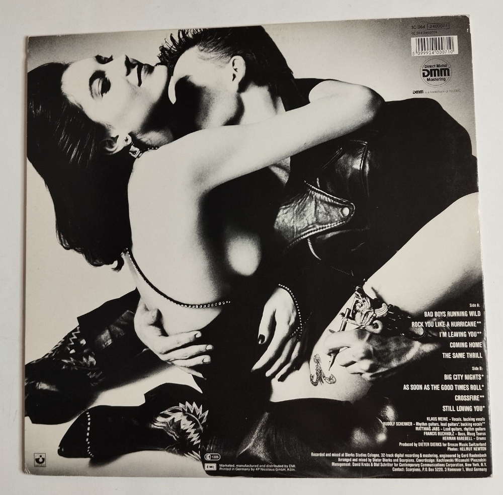 Винтажная виниловая пластинка LP Scorpions Love At First Sting (Germany 1984)