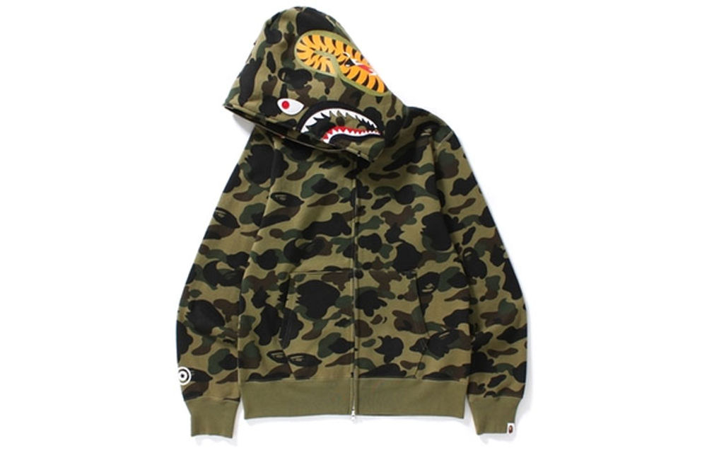A Bathing Ape Medicom Toy1st Camo Shark Bear Full Zip Худи
