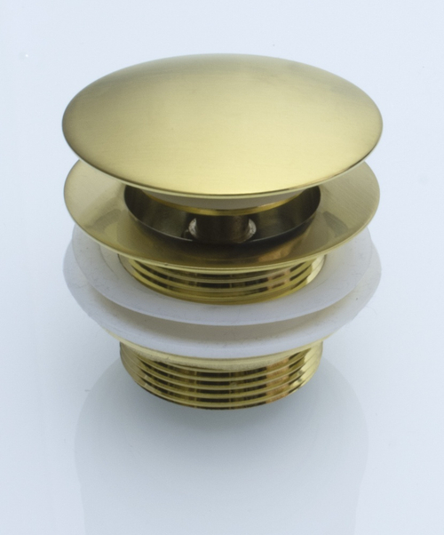 Донный клапан на ванну 1"1/2 (матовое золото) GANZER