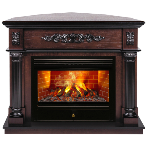 Каминокомплект Real Flame Silvia Corner 26 AO с очагом 3D Novara (угловой)