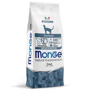 Уценка! Повр.упак. / Сухой корм Monge Cat Speciality Line Monoprotein Sterilised для стерилизованных кошек, из форели