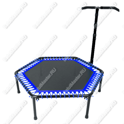 Каркасный батут с Т-образной ручкой, синий, диаметр 4 фт, шестиугольный