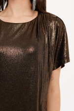 23425 Блузка женская (золотисто-черный)