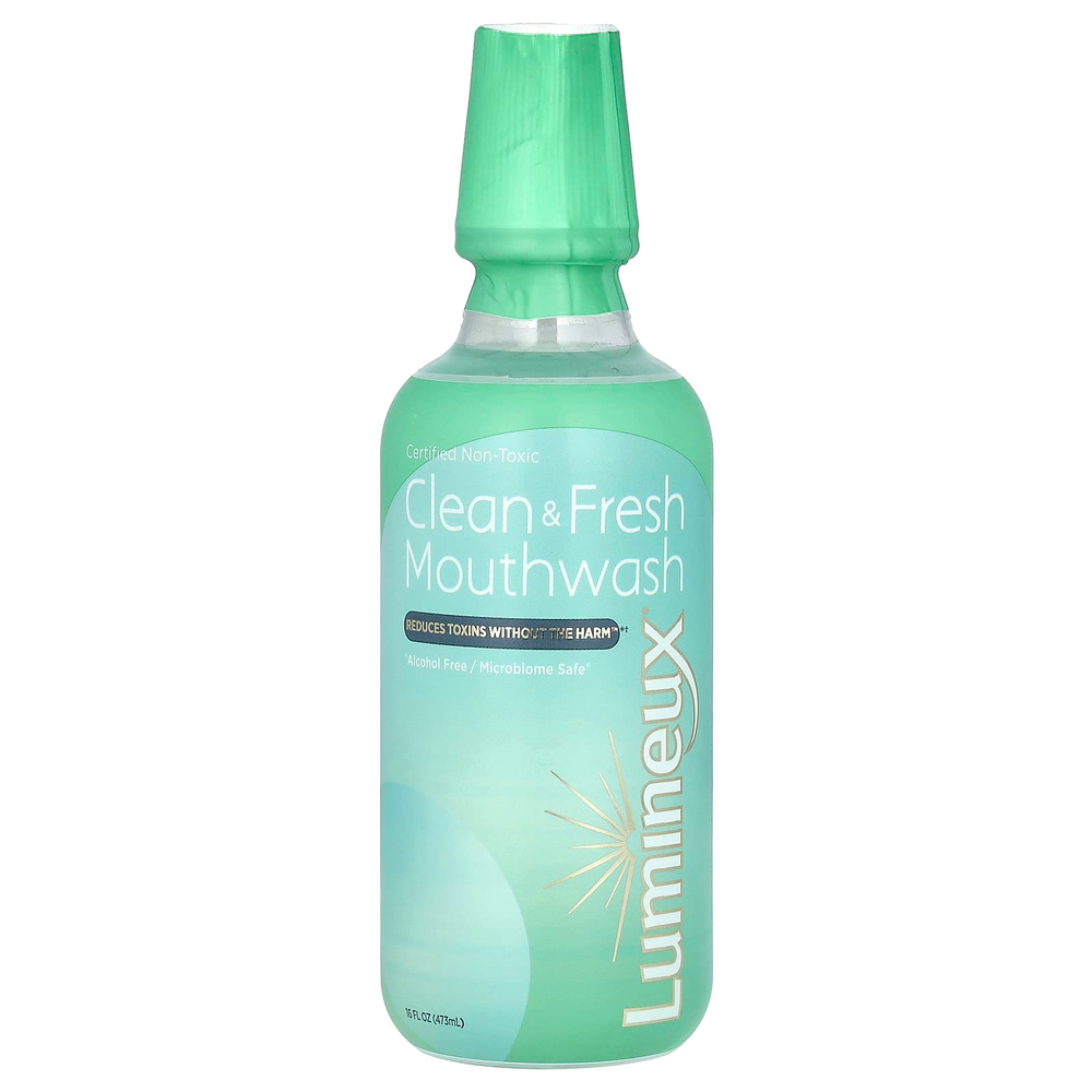 Lumineux Oral Essentials, Сертифицированный нетоксичный чистый и свежий ополаскиватель для полости рта, мята, 473 мл (16 жидк. унц.)