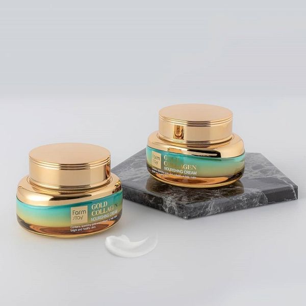 Питательный крем для лица с золотом и коллагеном Farmstay Gold Collagen Nourishing Cream