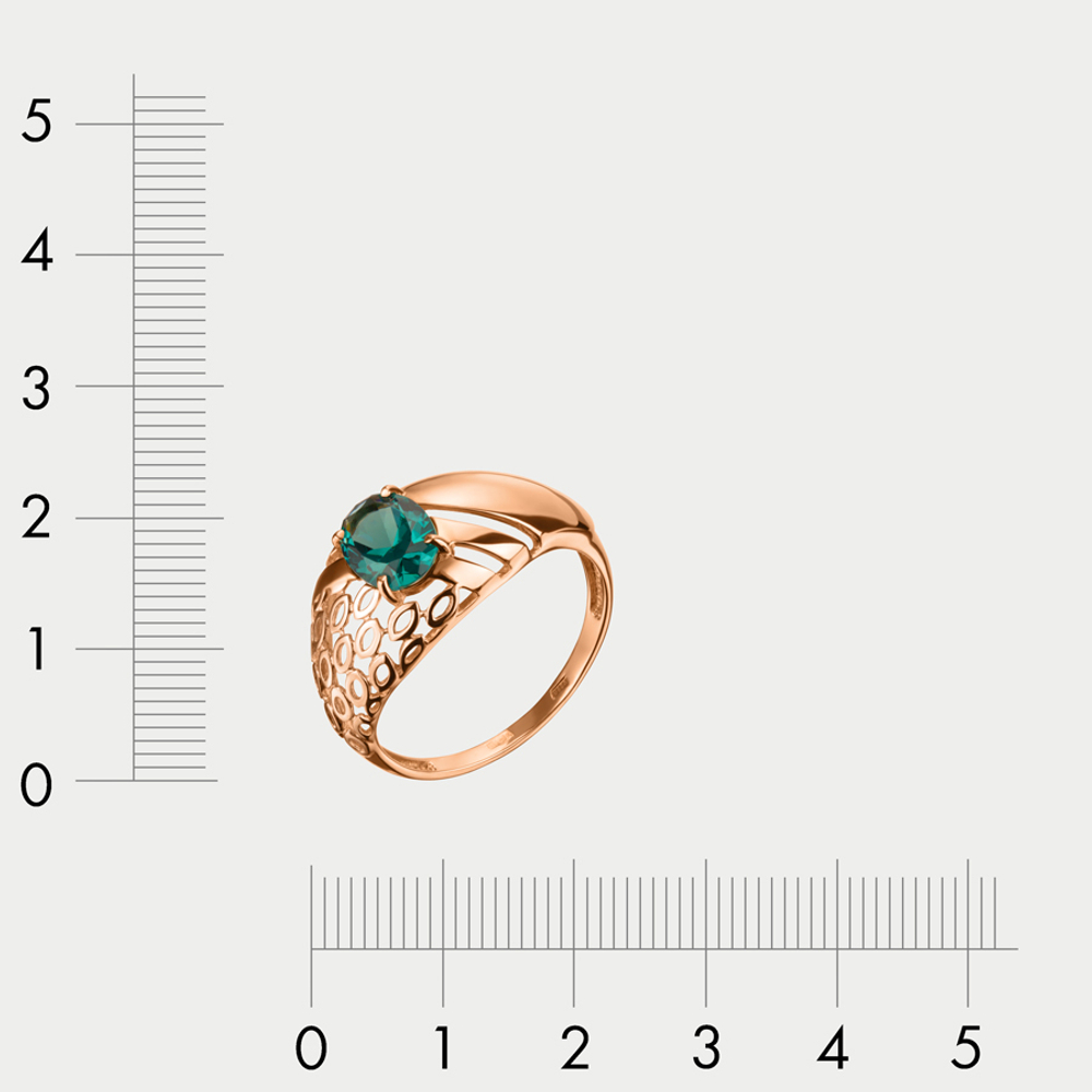 Кольцо для женщин из розового золота 585 пробы с параибой (арт. 100-1584_prst-201)
