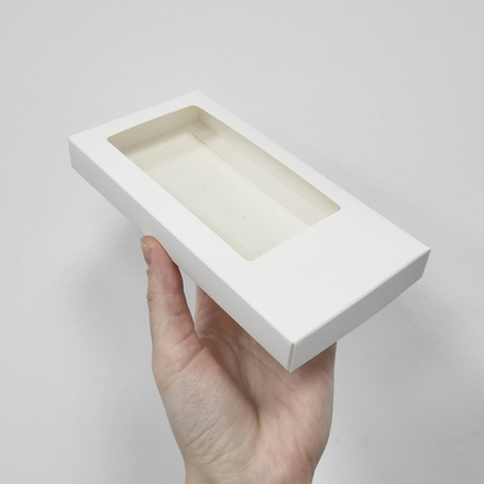 Коробка для шоколадной плитки 16*8*1,7 см Белая (набор 5 шт)