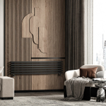 Радиатор WARMMET водяной настенный горизонтальный Luxe 60H (W) ГРАФИТ RAL7024