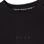 Свитшот DKNY Темно-серый/Черный рукав/Спинка: термопринт: желтые надписи Мальчик