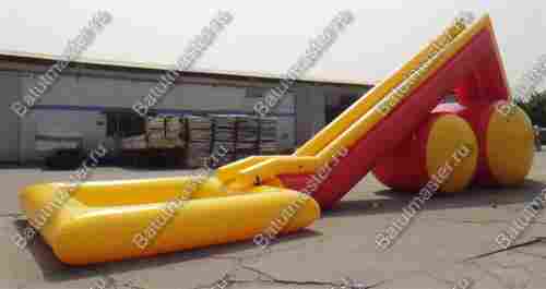 Надувная прямая водная горка с бассейном «Лава», 8*3*4 м