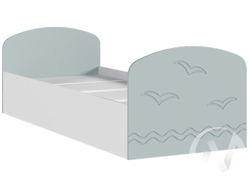 Кровать Детская Юниор-2 (белый/шарли бриз)