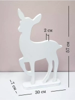 Новоргодний декор олень 57*30 см