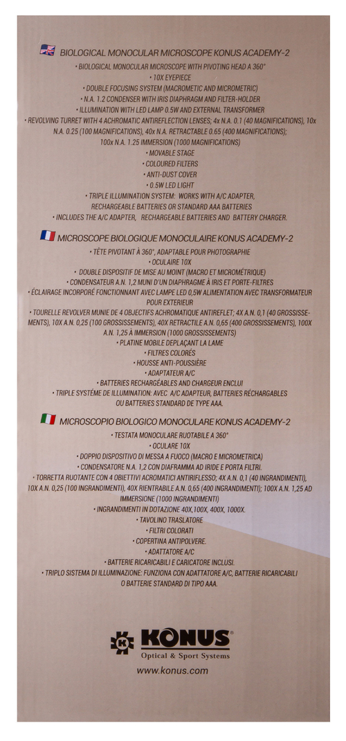 Микроскоп Konus Academy-2 1000x
