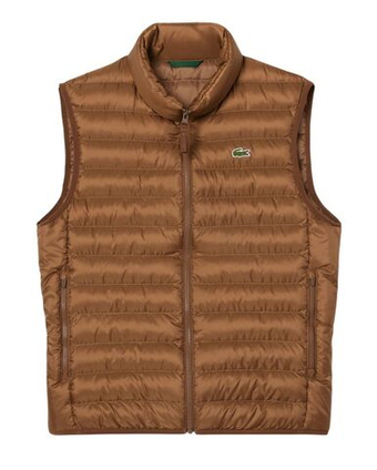 Мужская теннисная жилетка Lacoste Water Repellent Puffed - light brown