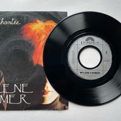Винтажная виниловая пластинка LP Mylene Farmer Desenchantee (Франция 1991) 7 дюймов маленькая пластинка