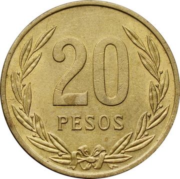 20 песо 1982-1989 Колумбия