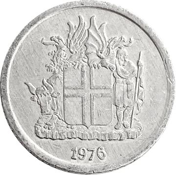 1 крона 1976 Исландия