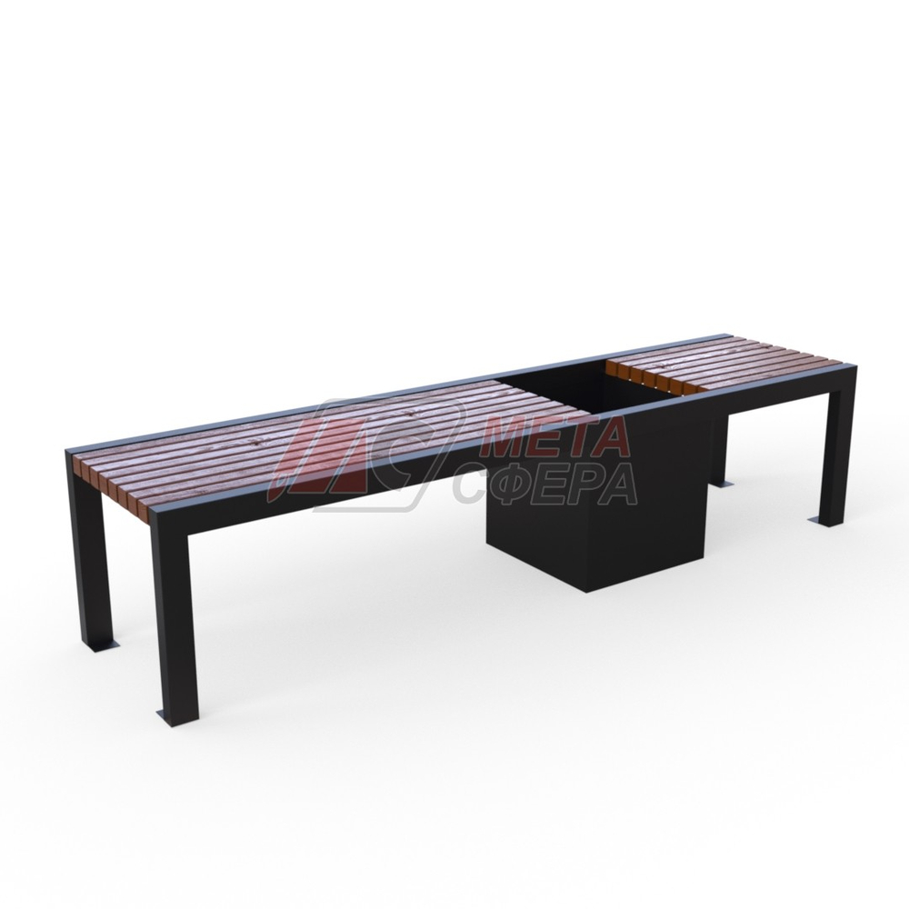 Лавка Бонжур 3 со средней цветочницей