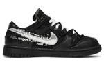 OFF-WHITE x Nike Dunk Low "The 50" NO.50 Joint Black Shoe Lace Black Buckle Casual Low Panel Shoes Black Silver