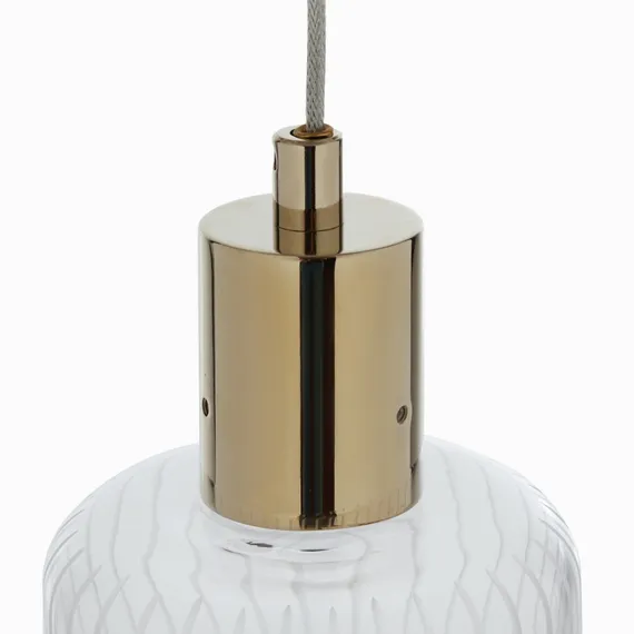 Подвесной светильник Waterfall Ø11 см, прозрачный, золотистый