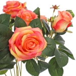 Искусственные цветы «Розовая фантазия» 48см 13 цветков оранжевые