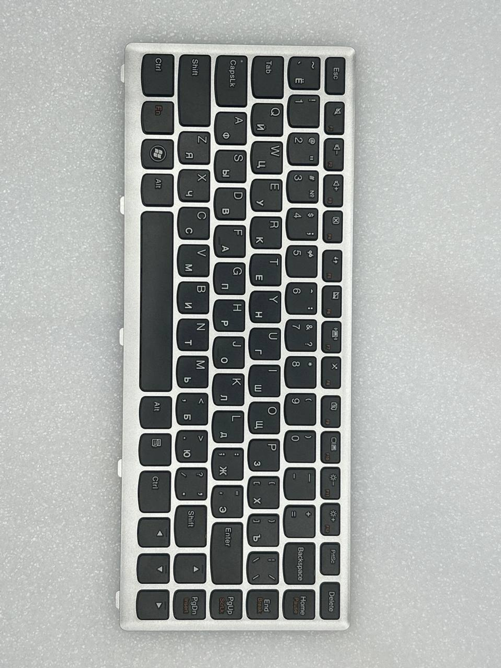 Клавиатура для ноутбука Lenovo U310 раскладка - русская, без подсветки, серая (25204780), оригинал