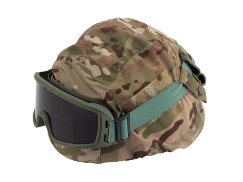 Маска стрелковая ShotTime Puma, защитная, зелёная, линза серая