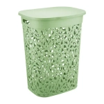 Корзина для белья ФЛОРА 55л мята (комплект 5 шт)