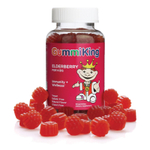 GummiKing, бузина для детей, для иммунитета и хорошего самочувствия, лимон и малина, 60 жевательных таблеток