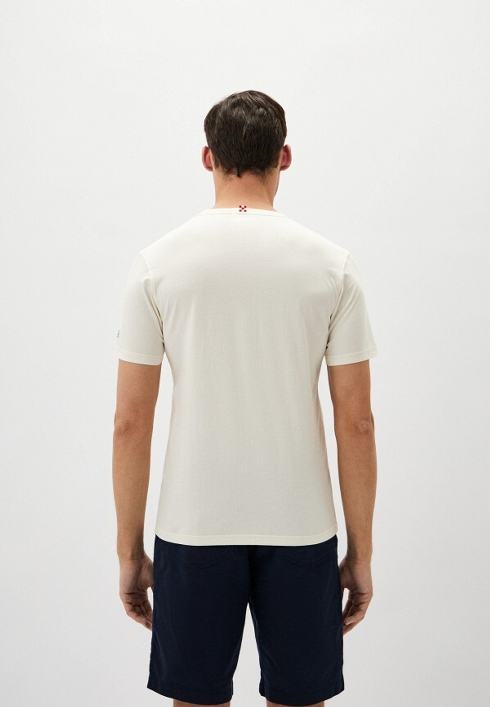 Футболка MC Saint Barth TSHIRT BEACHAHOLIC молочный пальмы джин