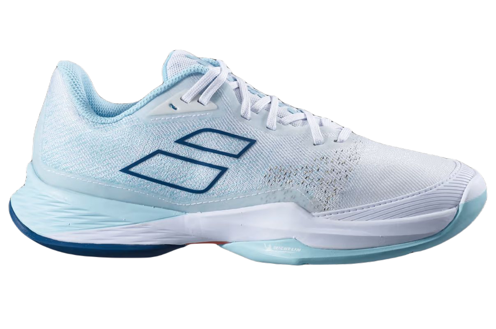 Женские теннисные кроссовки Babolat Jet Mach 3 All Court Women - white/angel blue
