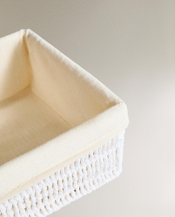 Zara Home Корзина из плетёной бумаги, цвет бежевый, 28 см