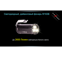 Фонарь для дайвинга Ferei W163B CREE XM-L2 (теплый свет диода)