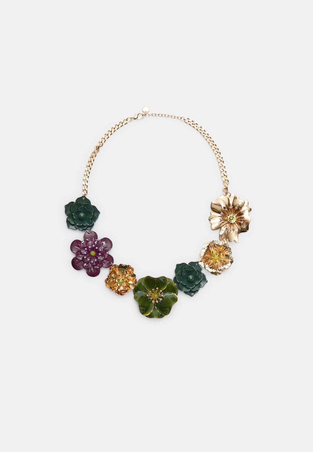 STRADIVARIUS Цветочное ожерелье, зеленый