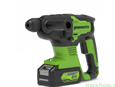 Аккумуляторный перфоратор GREENWORKS GD24SDS2  с АКБ 4 Ah и ЗУ 3803007UB