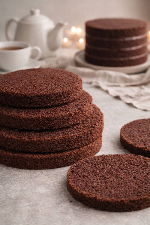 Бисквит шоколадный d-20 см, 1 шт