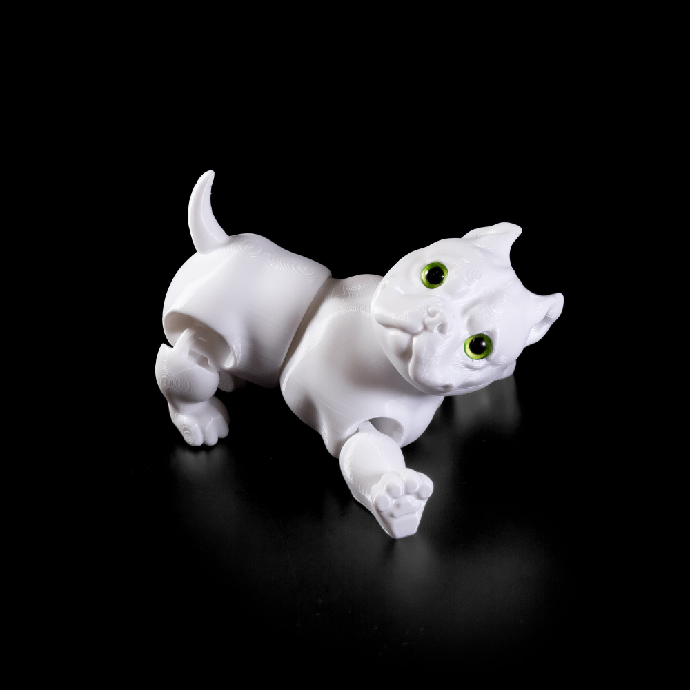 Подвижный американский бульдог, игрушка антистресс, белый