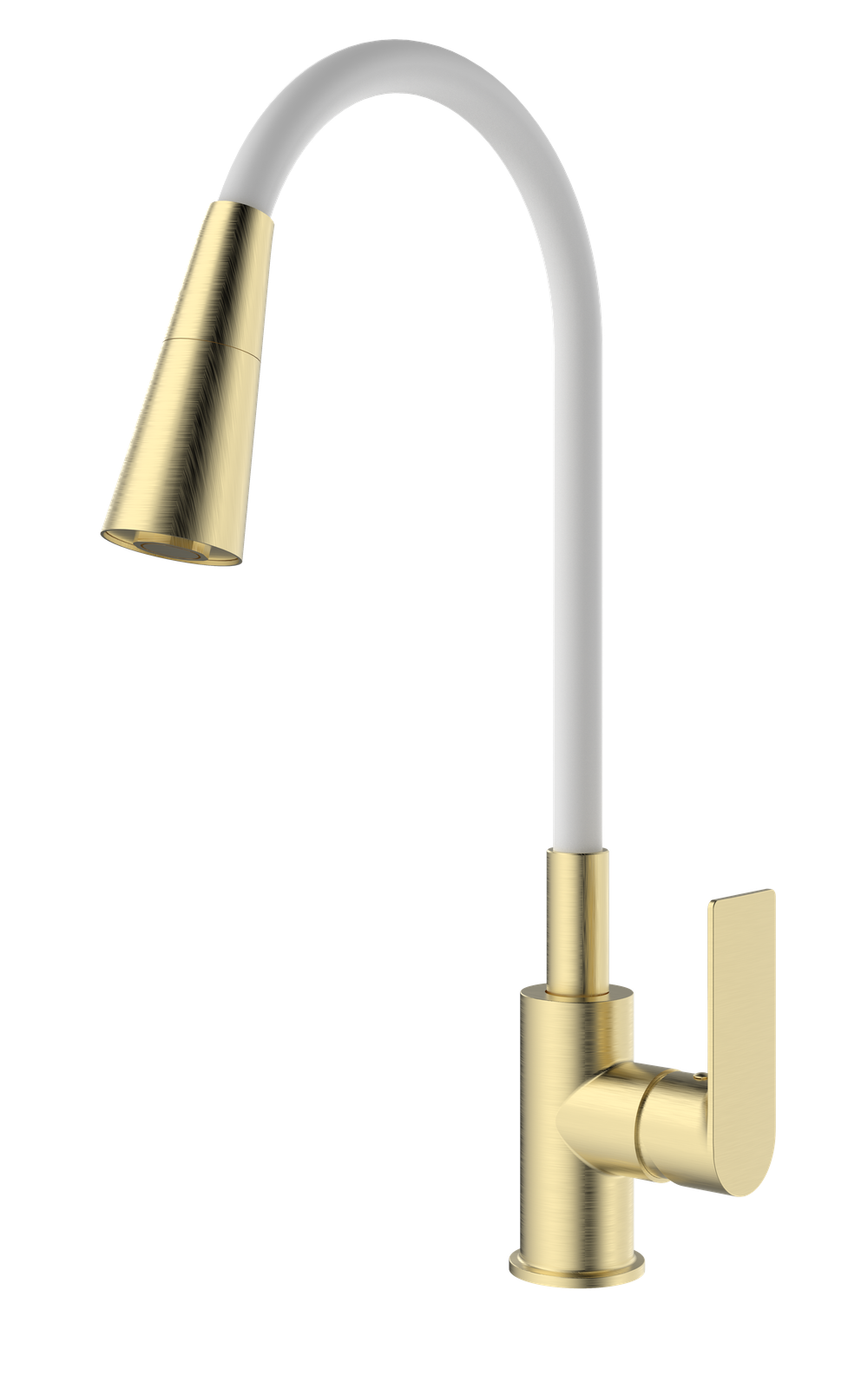 Смеситель для кухни SPLENKA ЗОЛОТОЙ САТИН / БЕЛЫЙ S05.43.03