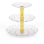 Фруктовница Свадебный переполох 3-х ярусная (прозрач.) (комплект 15 шт)