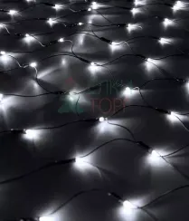 Светодиодная сетка 2*2 м., 24V, 256 холодных белых LED ламп, черный ПВХ, LTC (NTL256M-11-1W)