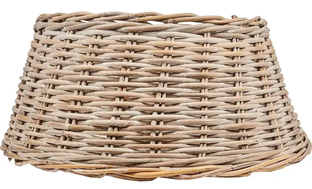 Корзина под елку (белая плетеная)