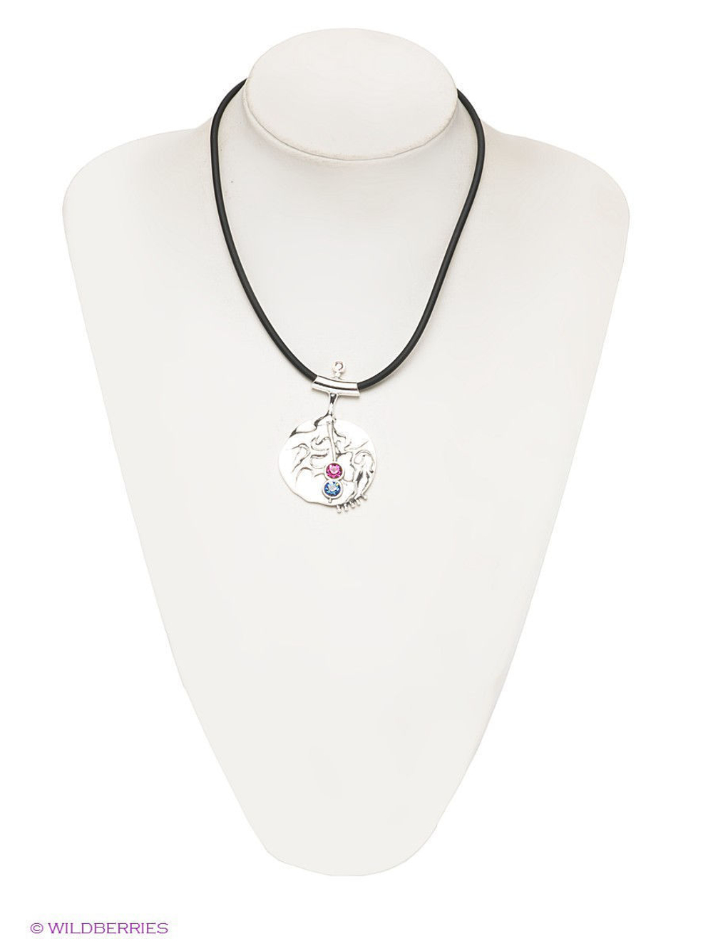 "Материя" подвеска в серебряном покрытии из коллекции Дуэт от Jenavi с замком карабин