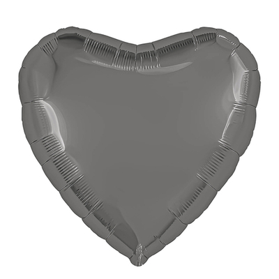 Р Сердце Мистик платина, фольгированный шар  19"/48 см